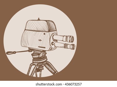 vintage camcorder illustration. vector