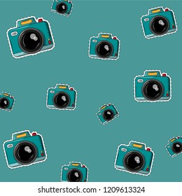 Vintage camera background cartoons