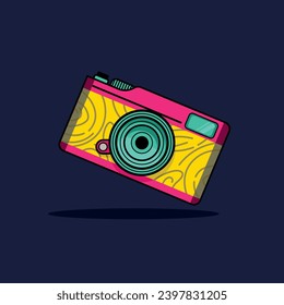 vectores coloridos de cámara vintage, recursos gráficos.