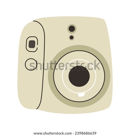 Vintage camera devise flat illustration on the white background