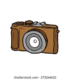 vintage camera doodle