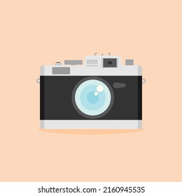 vintage camera flat design vector illustration