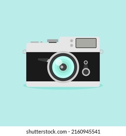 vintage camera flat design vector illustration