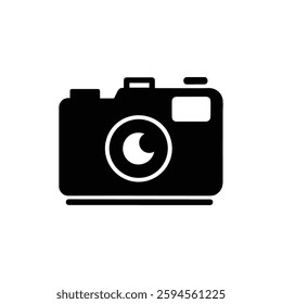 Vintage camera icon logo design template isolated illustration