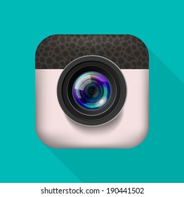 Vintage Camera Icon for Mobile