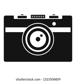Vintage camera icon. Simple illustration of vintage camera vector icon for web design isolated on white background