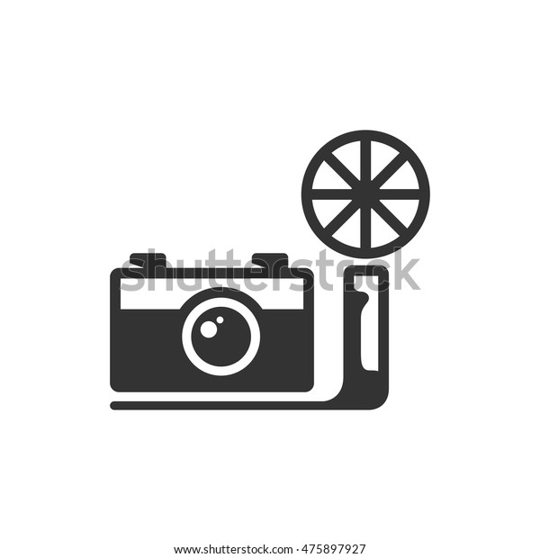 Vintage Camera Icon Single Grey Color Stock Vector (Royalty Free) 475897927