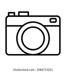 Vintage Camera icon in thin line style