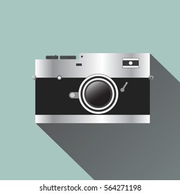 Vintage camera icon, Vector
