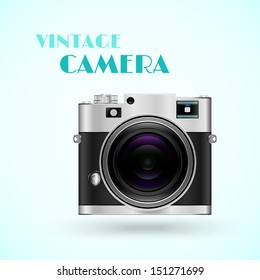 Vintage camera icon. Vector illustration