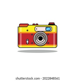 Vintage camera illlustration vector graphic flat design 
eps 10 file editable perfect for business ads
size artboar 3000x3000 pixel