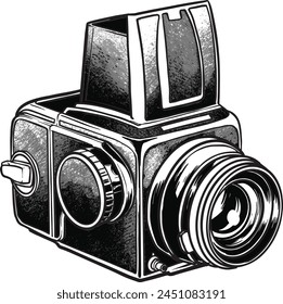 Vintage camera illustratin for logo