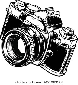 Vintage camera illustratin for logo