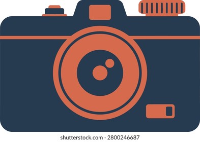 Vintage camera illustration showcasing a classic design with a lens and intricate details