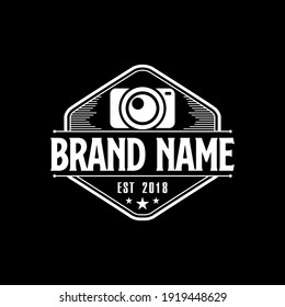 Vintage Camera Logo Design Template Inspiration, Vector Illustration, Photography. 