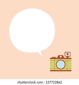 vintage camera message