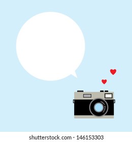 vintage camera message card