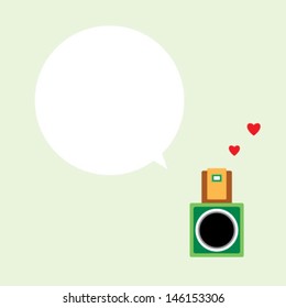 vintage camera message card