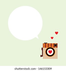 vintage camera message card