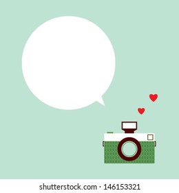 vintage camera message card
