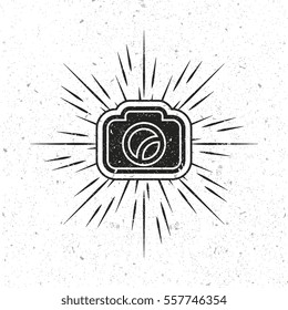 Vintage Camera On Grunge Background