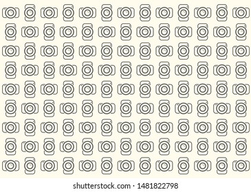 Vintage Camera Pattern, Vector Background.