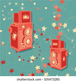 vintage camera poster