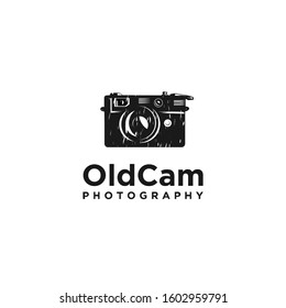 vintage camera silhouette logo illustrations