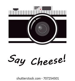 Vintage camera, vector