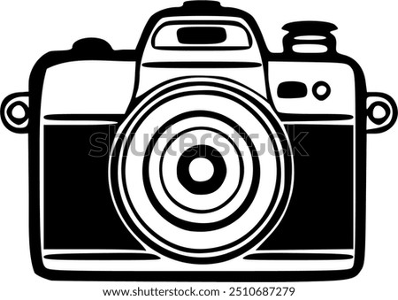 vintage camera vector art, retro camera vector, camera clipart vector, camera outline vector 