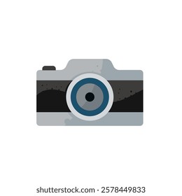 Vintage camera - vector icon
