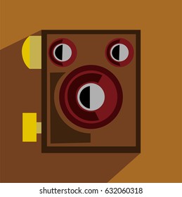 vintage camera vector illustration