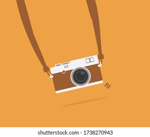 Vintage Camera vektor flat style.