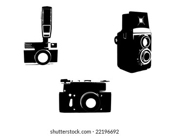 Vintage cameras sketched