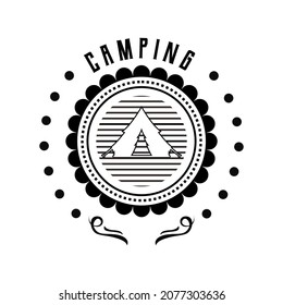Vintage-Camping-Logo-Design, Vektorgrafik 