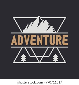  vintage camping, outdoor adventure emblems. Vector retro labels. Logo design templates. 