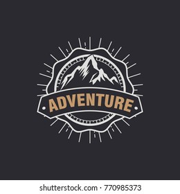 vintage camping, outdoor adventure emblems. Vector retro labels. Logo design templates. 