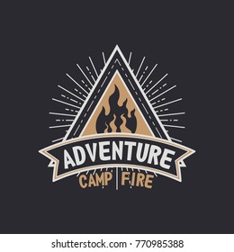 vintage camping, outdoor adventure emblems. Vector retro labels. Logo design templates. 