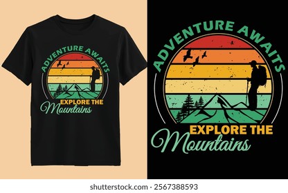 Vintage camping T shirt design