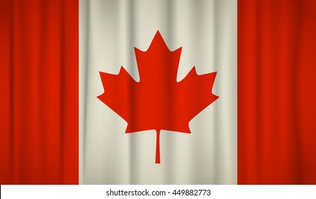 vintage Canada flag. vector illustration