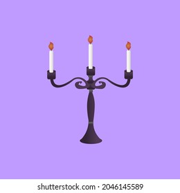 Vintage candle vector clip art