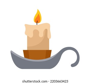 Vintage candlestick icon. Vector illustration