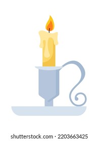 Vintage candlestick icon. Vector illustration