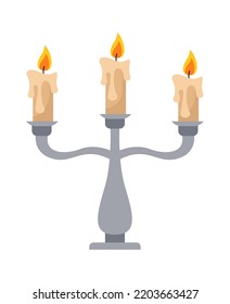 Vintage candlestick icon. Vector illustration