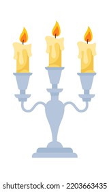 Vintage candlestick icon. Vector illustration