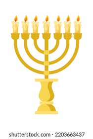 Vintage candlestick icon. Vector illustration