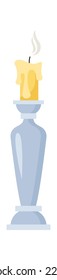 Vintage candlestick icon. Vector illustration