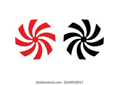 Vintage Candy Swirl Vector Clipart, festive peppermint candy swirl vector, holiday red candy swirl vector