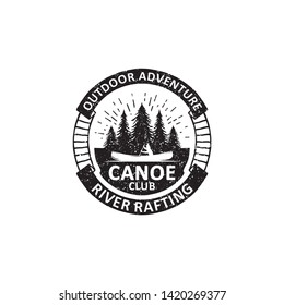 vintage canoe badges labels, emblems and logo