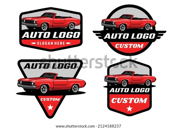 Vintage car badge logo\
design template